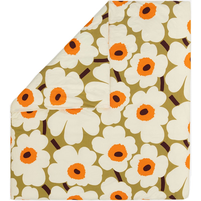 Unikko Bettdeckenbezug Cream / Caramel / Warm Orange, 240x220 cm