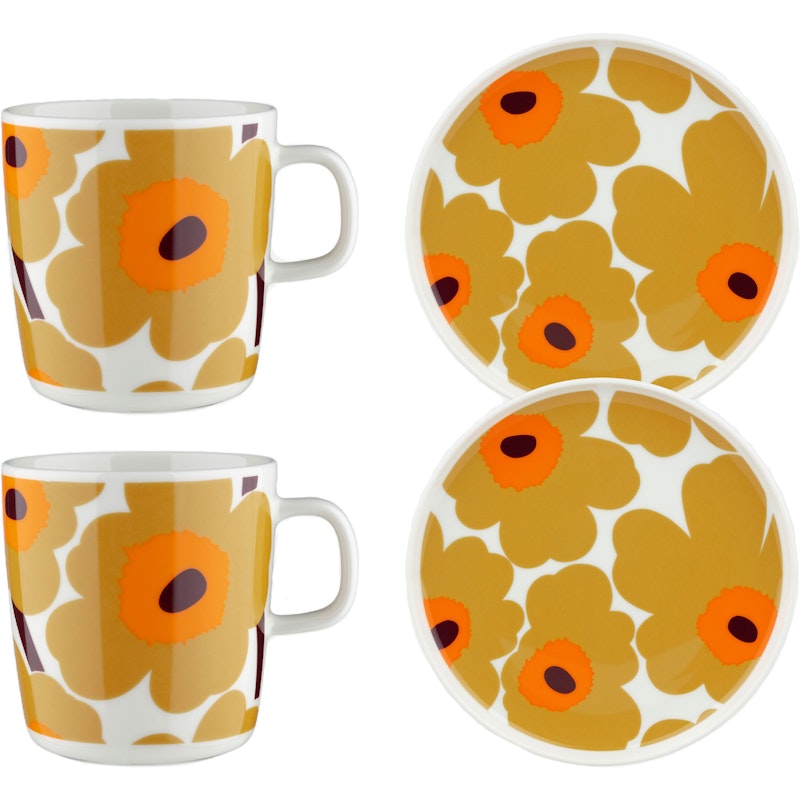 Unikko Frühstücksgeschirr 4-er Set