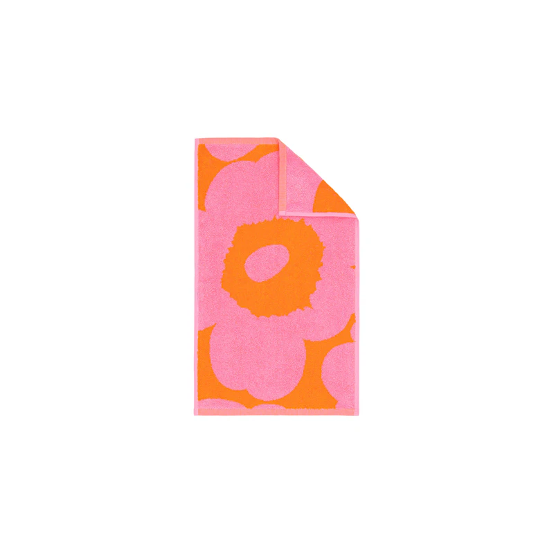 Unikko Gästehandtuch 30x50 cm, Rosa / Orange