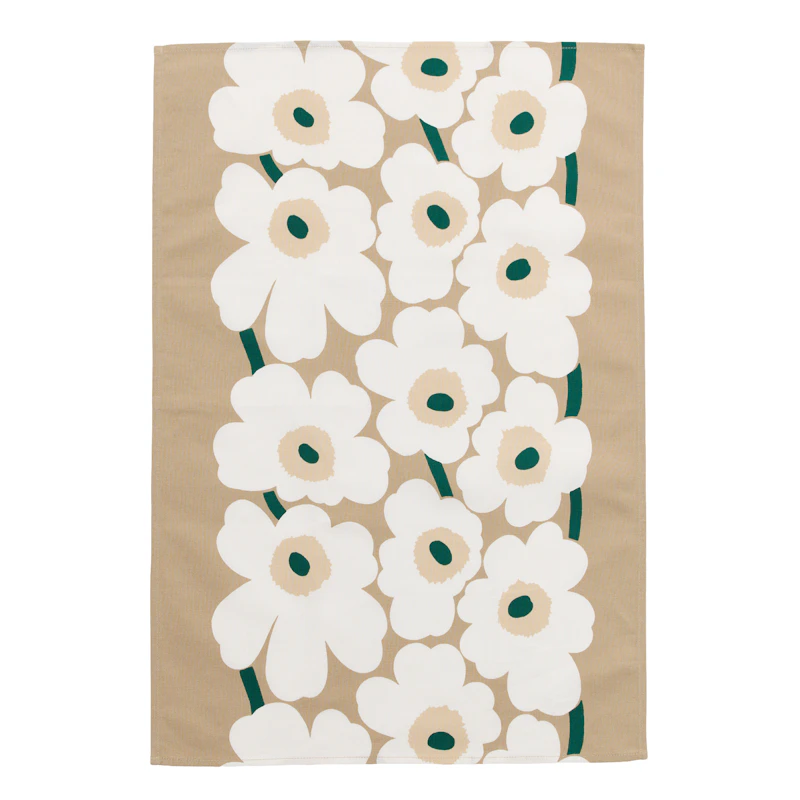 Unikko Geschirrtuch 43X70 cm, Sand / Emerald