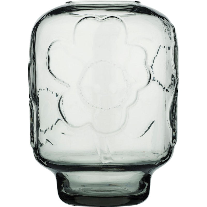 Unikko Glasvase 18 cm, Misty Grey