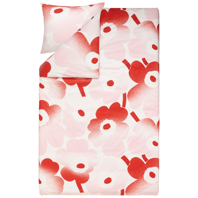 Unikko Häivähdys Bettbezug-Set 150x210 cm + 50x60 cm, Rosa / Rot