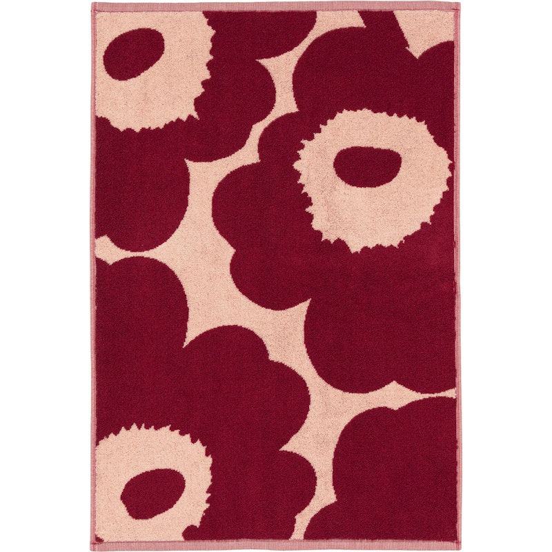 Unikko Handtuch 50x70 cm, Rosa / Dark Cherry