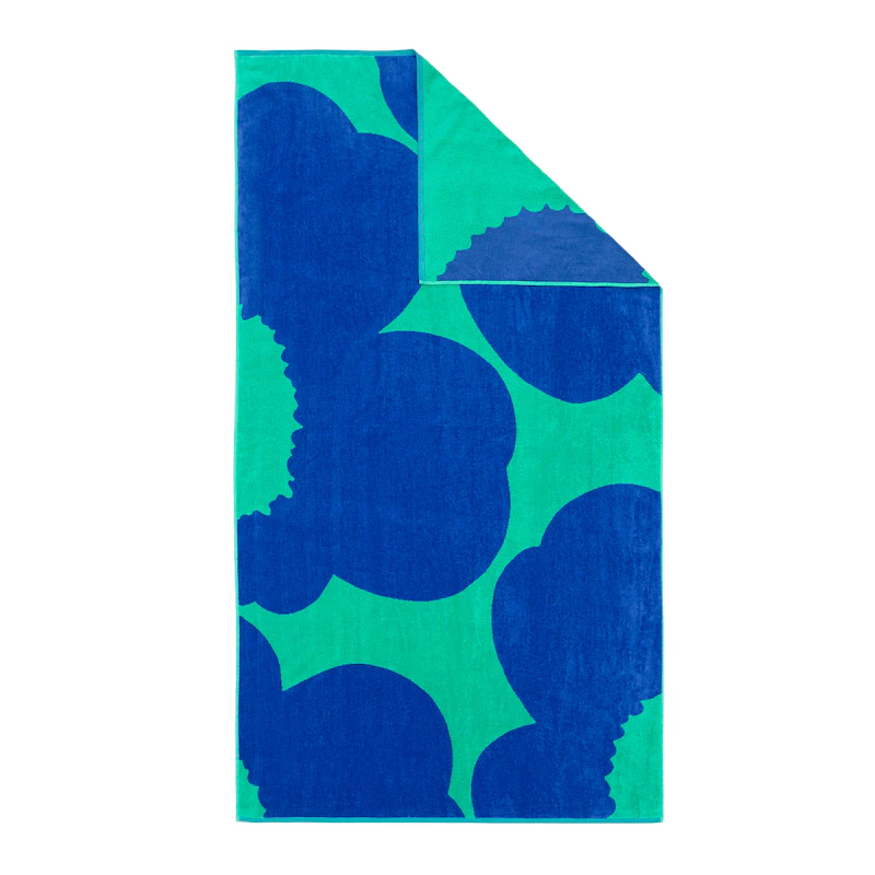 Unikko Handtuch 100x180 cm, Teal Blue