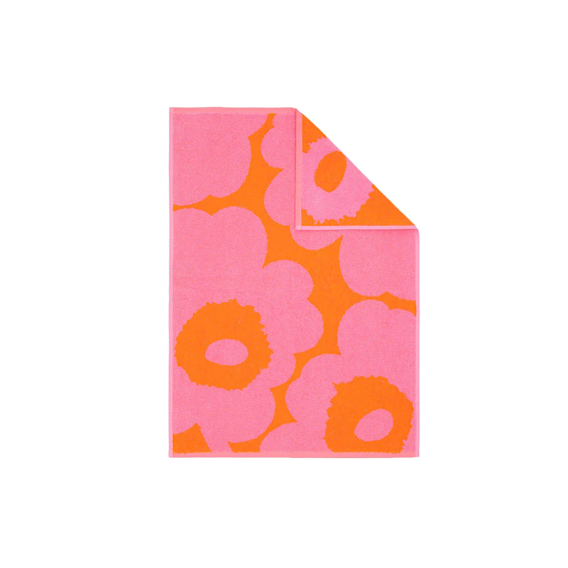 Unikko Handtuch 50x70 cm, Rosa / Orange