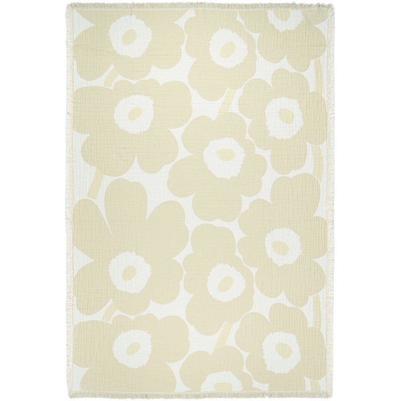 Unikko Jacquard Decke 150x220 cm, Altweiß / Weiß