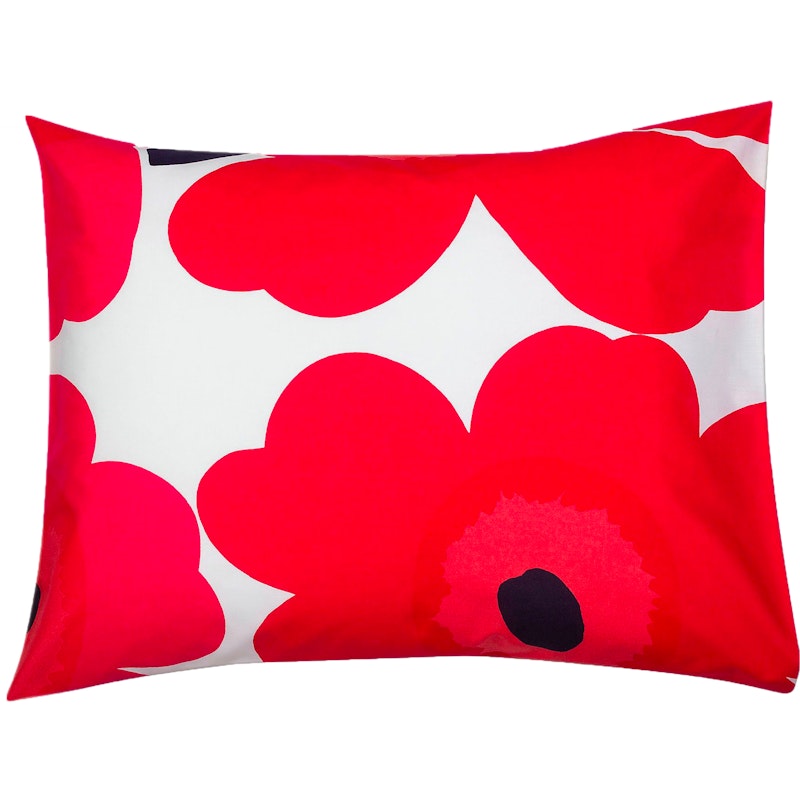 Unikko Kissenbezug 50x60 cm, Weiß / Rot