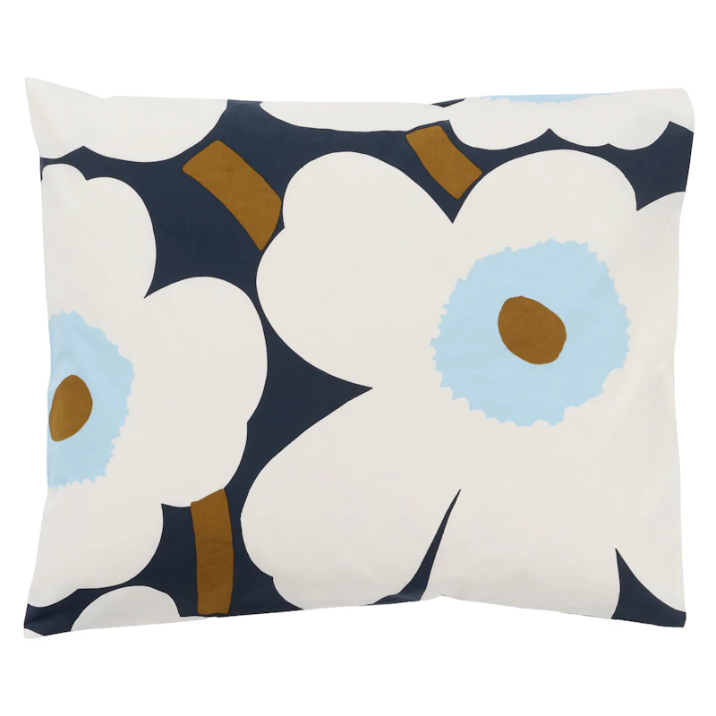 Unikko Kissenbezug 50x70 cm, Blueberry / Altweiß