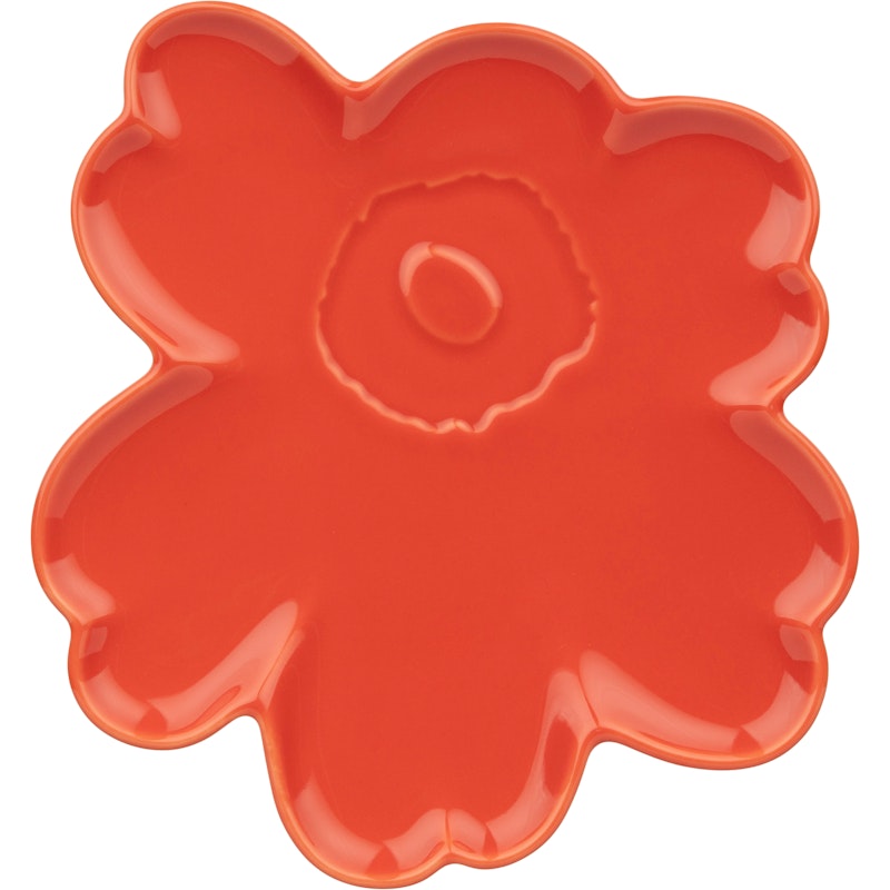 Unikko Shape Teller 20 cm, Orange Red