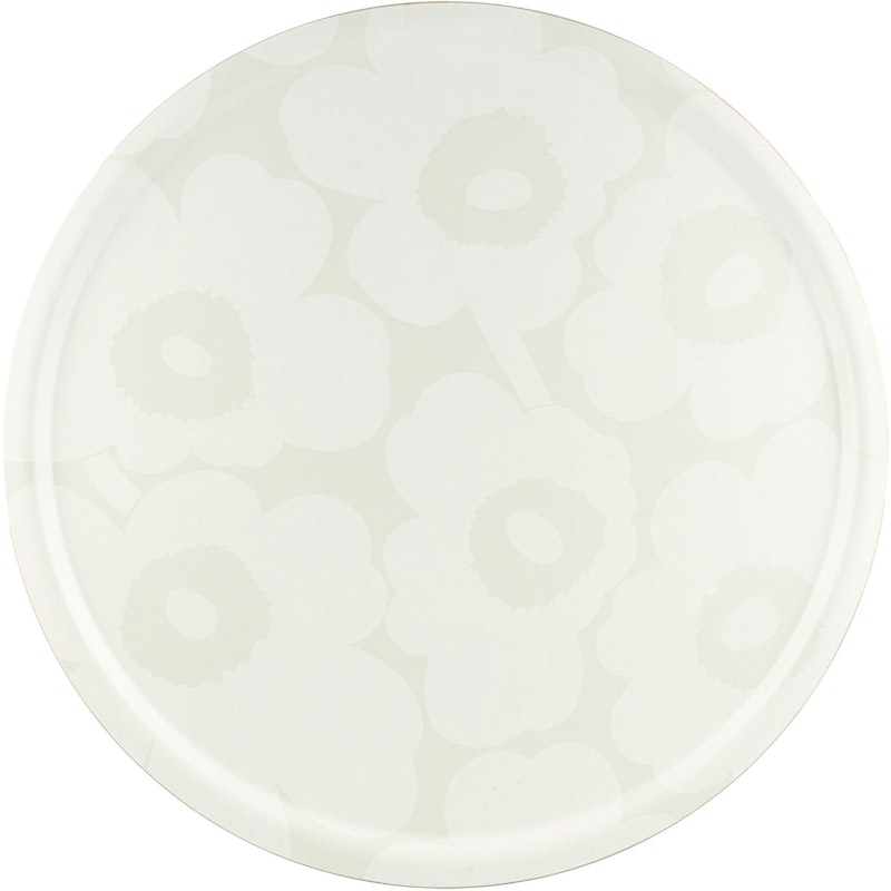Unikko Tablett Ø65 cm, Weiß