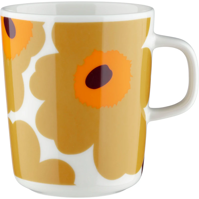Unikko Tasse 25 cl 2-er Set, Weiß / Caramel