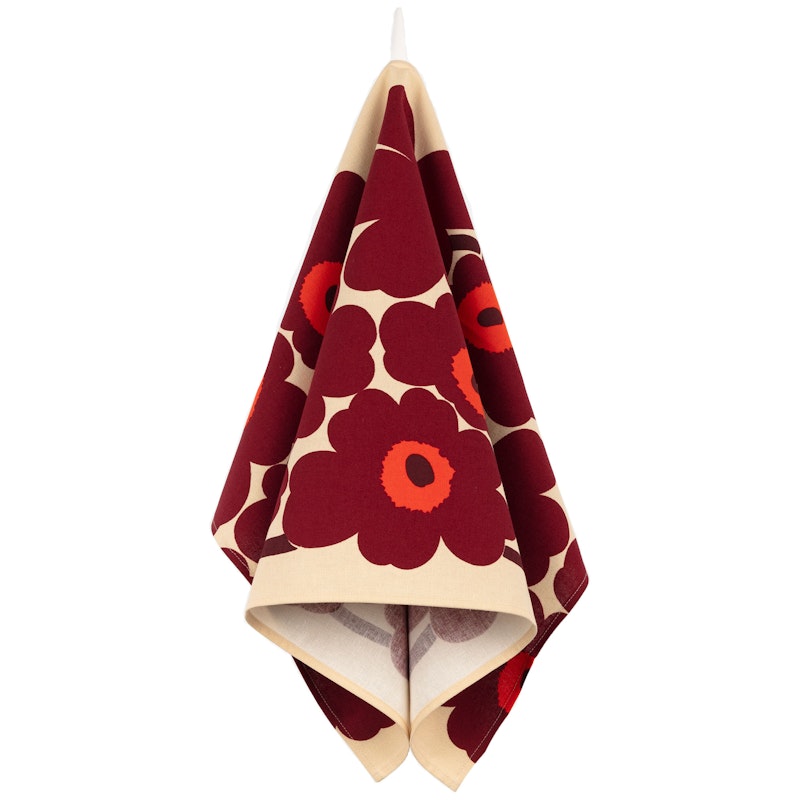 Unikko Geschirrtuch 43X70 cm, Rot/Weinrot
