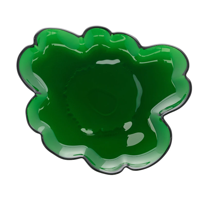 Unikko Teller 20 cm, Glas, Grün