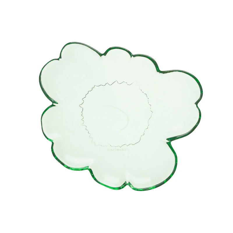 Unikko Teller 20 cm, Glas, Grün
