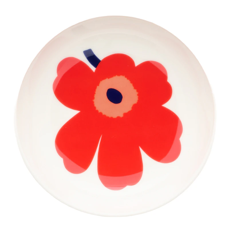 Unikko Tiefer Teller 13 cm, Rot