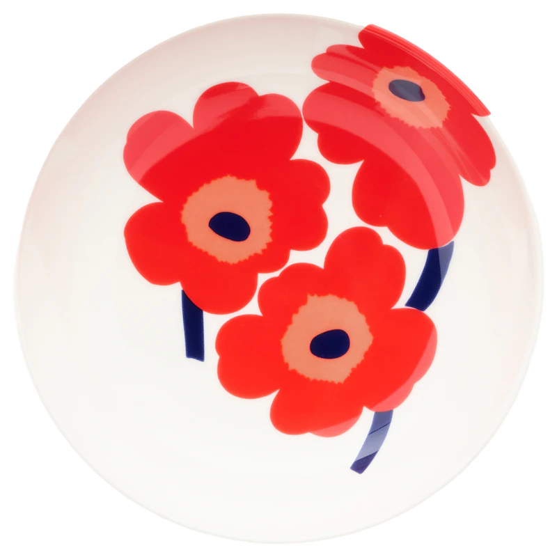 Unikko Tiefer Teller 16 cm, Rot