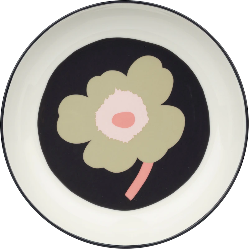 Unikko Tiefer Teller 20,5 cm, Sand / Charcoal
