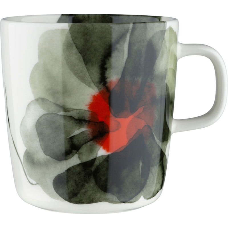 Valssi Tasse 40 cl, Weiß / Waldgrün / Tomato Red