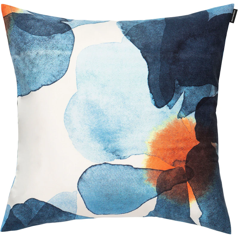 Valssi Kissenbezug 50x50 cm, Weiß / Blau / Orange