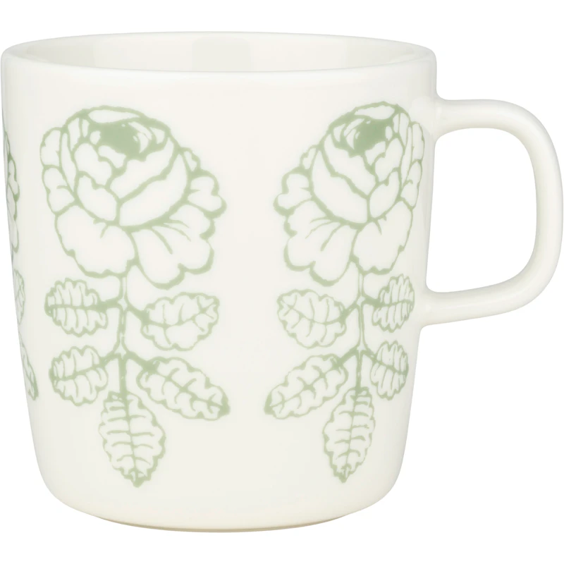 Wedding Rose Tasse 40 cl, Weiß / Sage