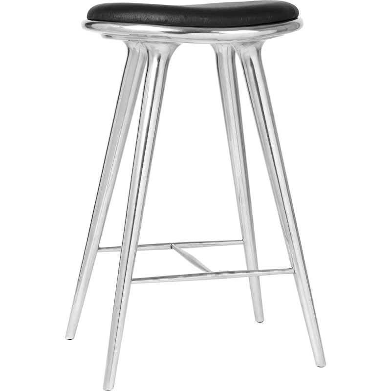 High Stool Hocker 74 cm, Recyceltes Aluminium