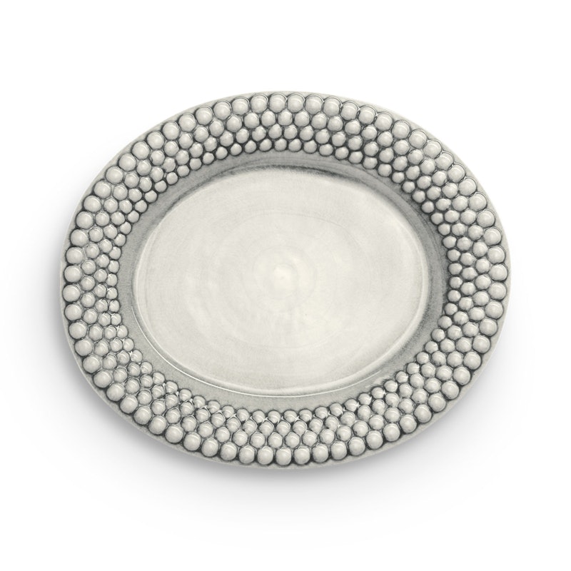 Bubbles Platte Ovaler 35cm, Grau