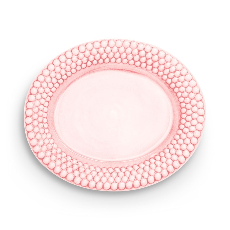 Bubbles Platte Ovaler 35cm, Hellrosa