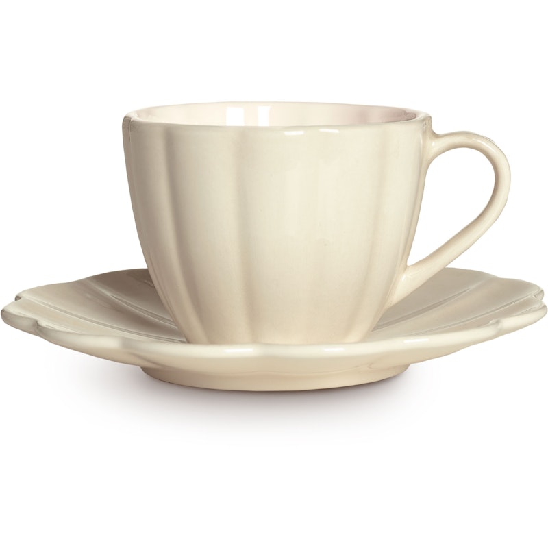 Oyster Tasse mit Unterteller 25 cl, Sand