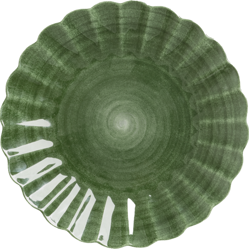 Oyster Teller 28 cm, Waldgrün