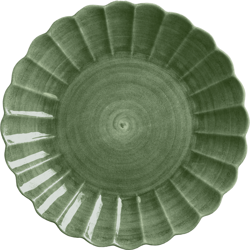 Oyster Teller 42 cm, Waldgrün