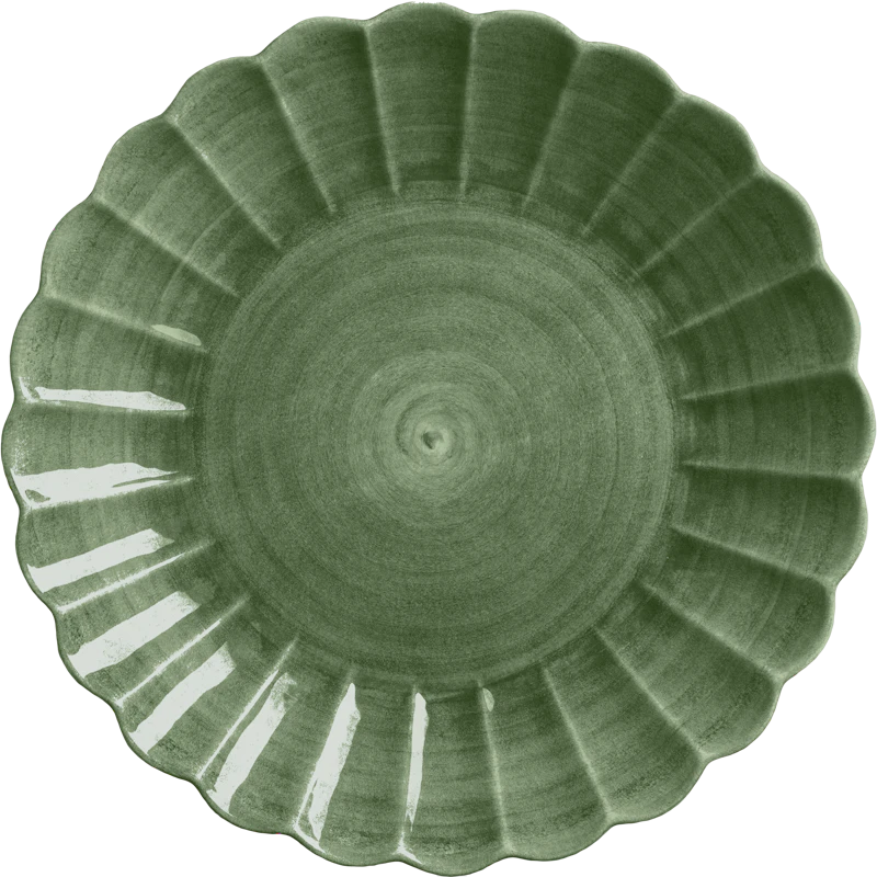 Oyster Teller 42 cm, Waldgrün