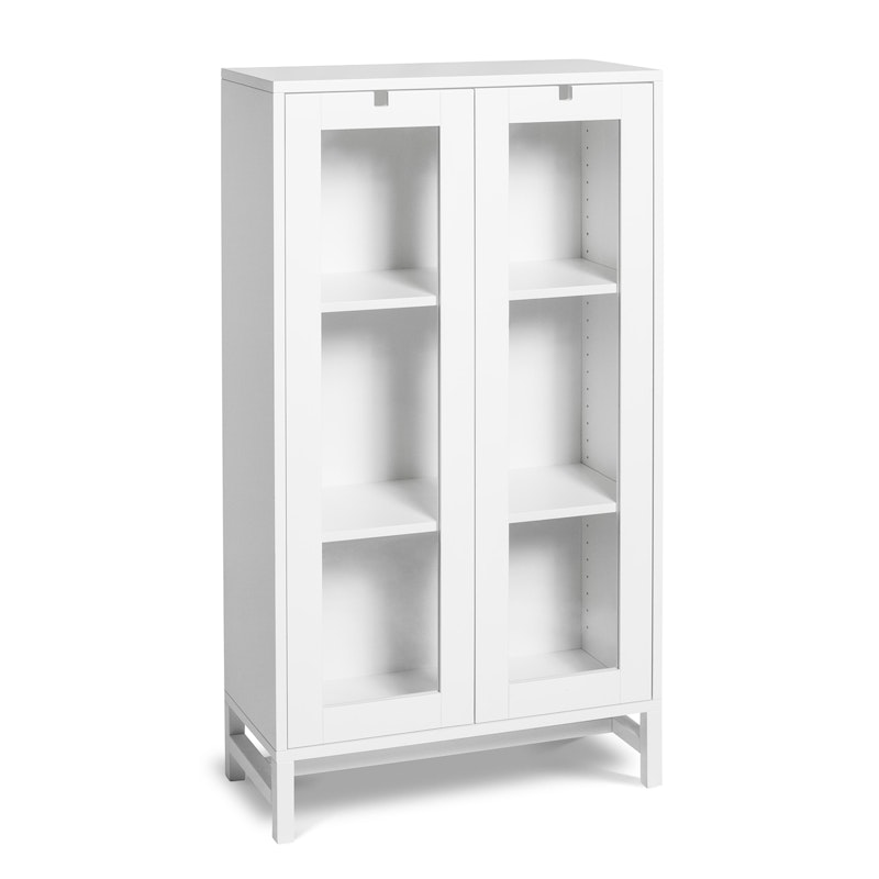 Falsterbo Schränkchen 127 cm Glastüren, Weiß