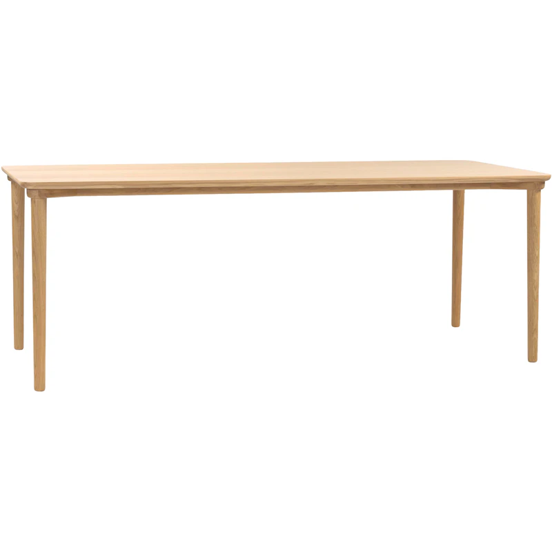 Puro Esstisch 200x85 cm, Weiß Pigmentierte Eiche