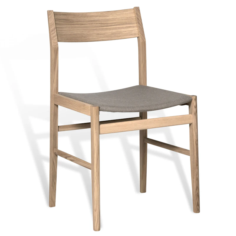 Siza Stuhl, Weiß Pigmentierte Eiche / Beige