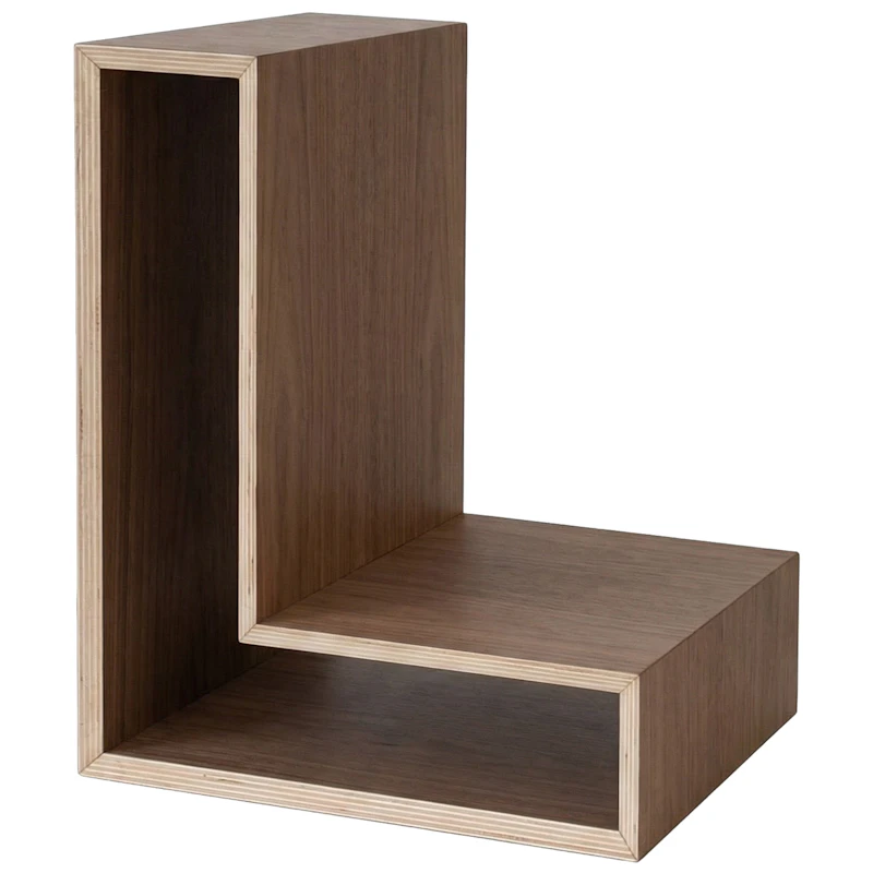 L-shelf Wandregal, Walnussfarben