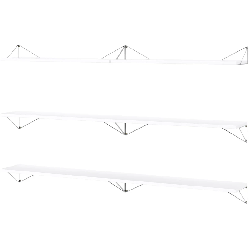 Pythagoras Regal-Set 6 Regalböden, Weiß / Chrom