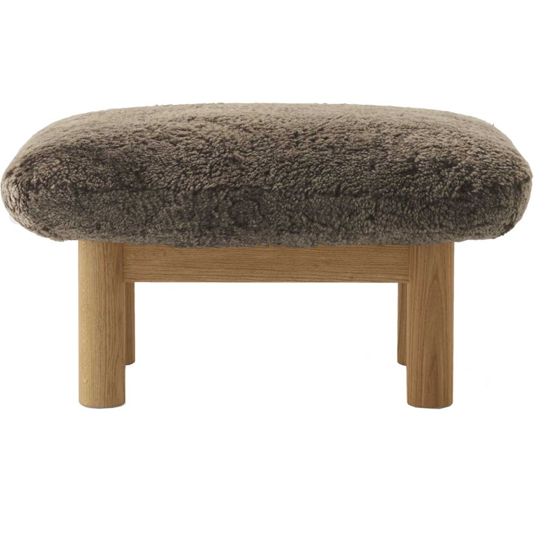 Brasilia Ottoman Eiche Natur, Sheepskin Root