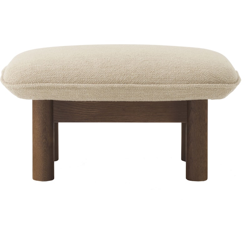 Brasilia Ottoman Dunkel Gebeizte Eiche / Bouclé 02 Beige