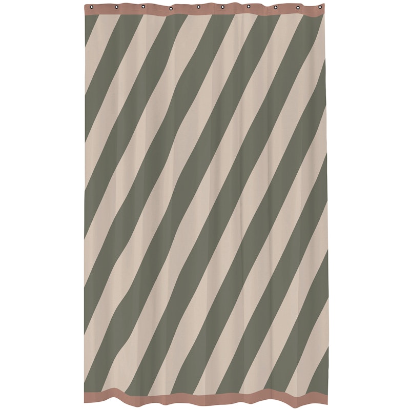 Diagonal Duschvorhang 150x200 cm, Olivgrün
