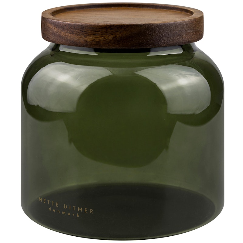 Luna Glasgefäß Mit Deckel 13 cm, Dark Forest