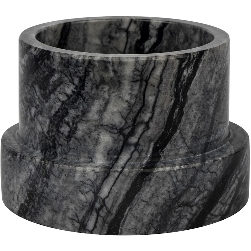 MARBLE Kerzenständer Hoch, Schwarz/Grau