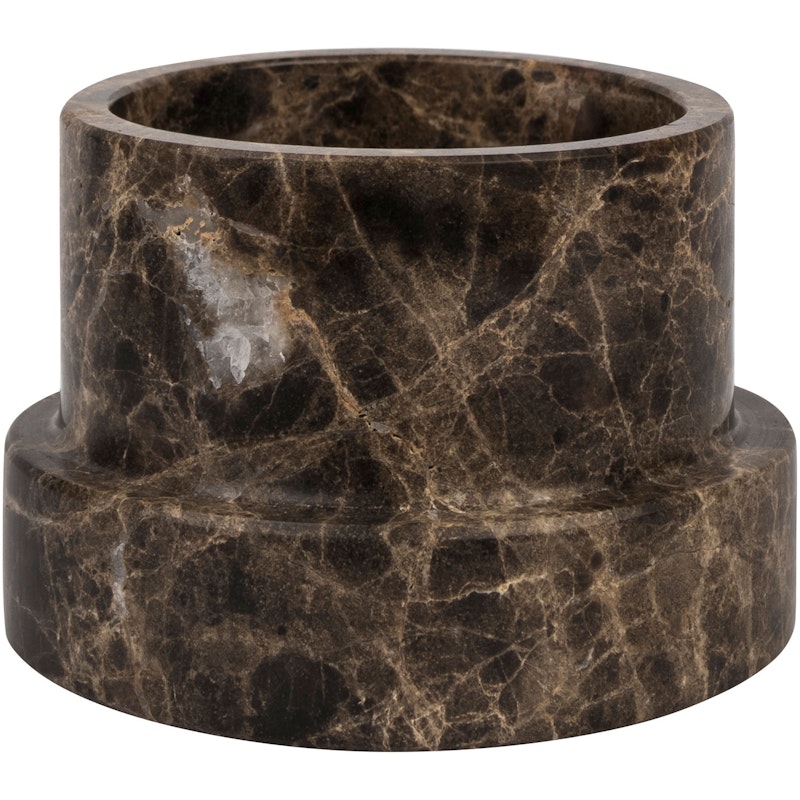 MARBLE Kerzenständer Hoch, Braun