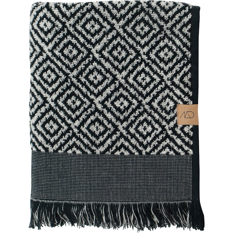 Morocco Towel 50x90 cm, Black/White