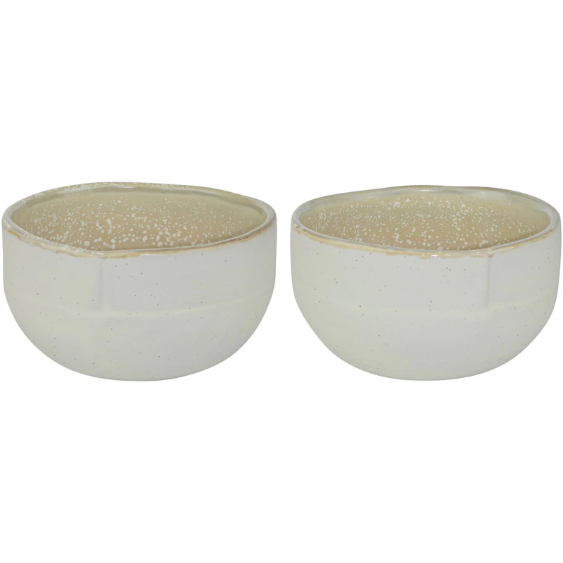 SAND GRAIN Schüssel 2-er Set Klein, Straw