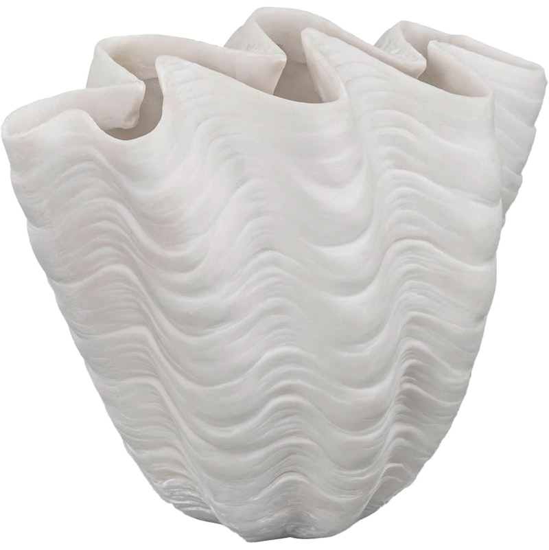 Shell Vase Altweiß, 22 cm