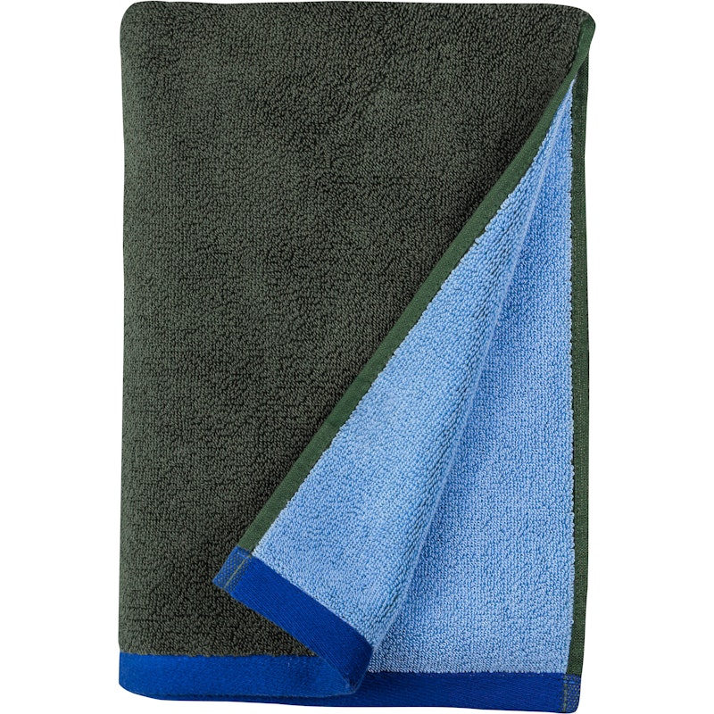Soft Badetuch 70x133 cm, Hellblau / Olivgrün