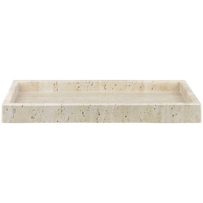Travertine deco Tablett 16x31 cm