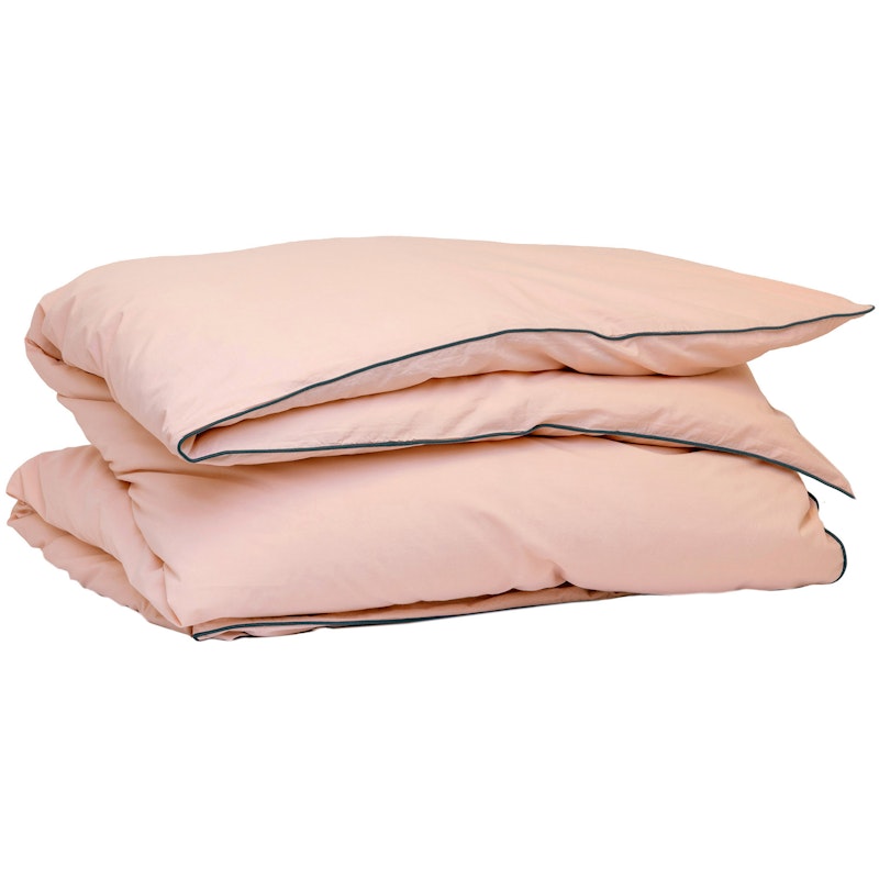 Powder EKO Bettbezug 220x220 cm, Rosa/Dunkelblau
