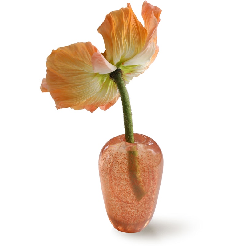 Liv Vase Mundgeblasen Glas, Aprikosenfarben