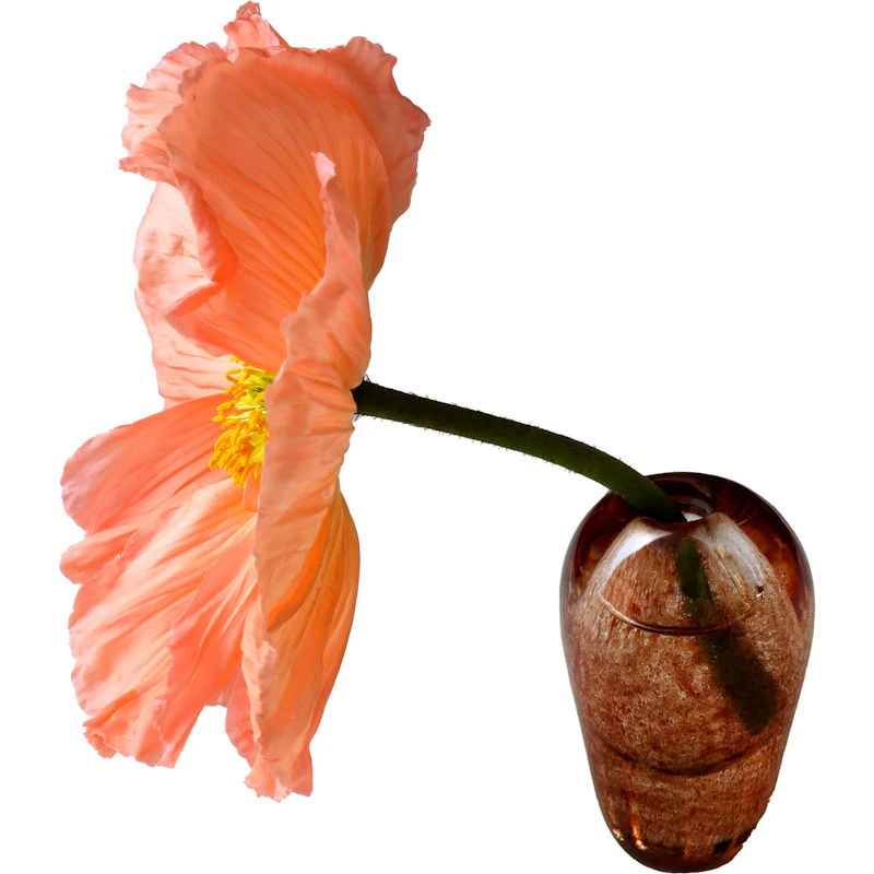 Liv Vase Mundgeblasen Glas, Braun